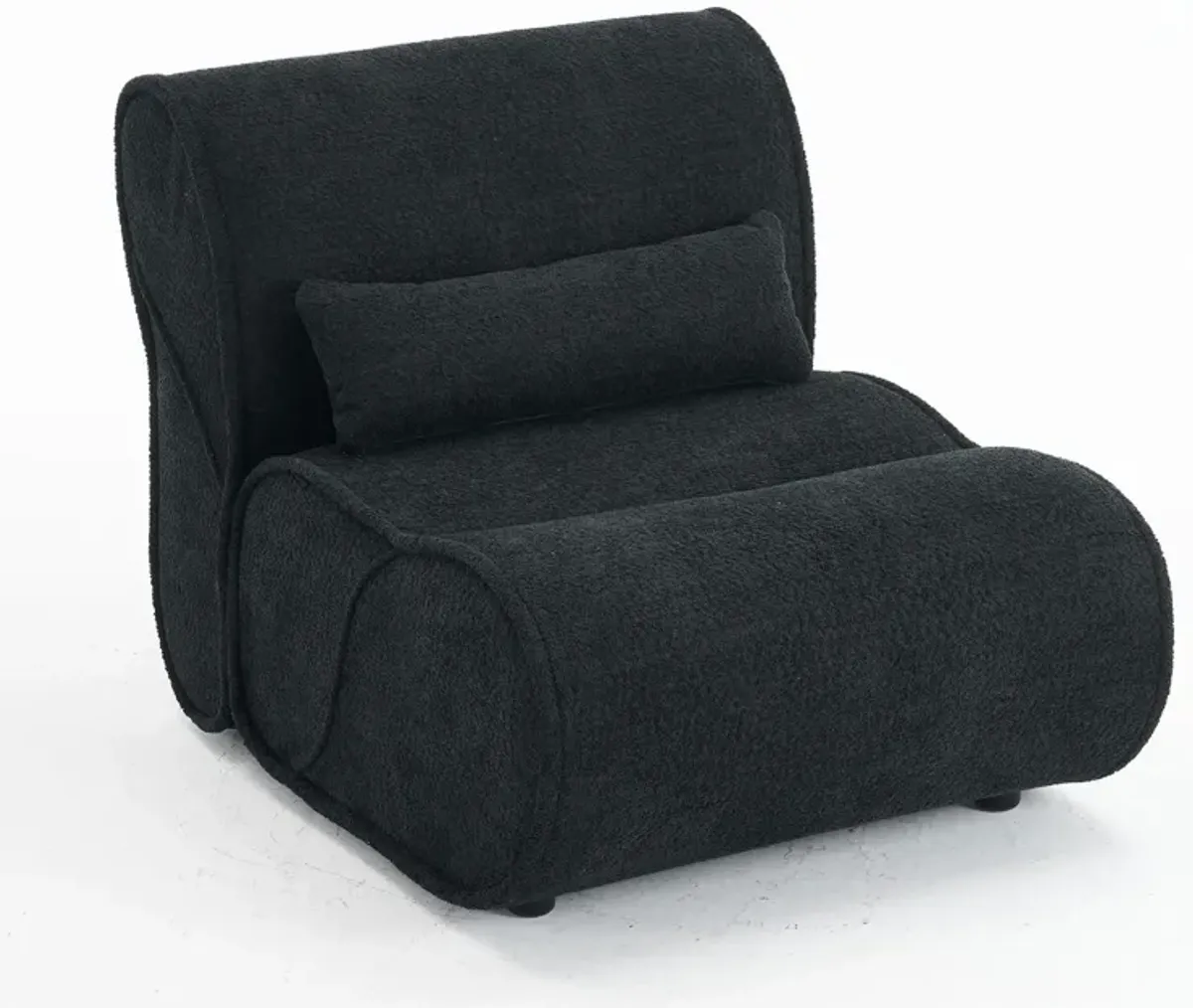 Soft Pellet Velvet Recliner, Comfortable Lounge Chair With Waist Pack Padding, Modern Design, Ideal For Living Room