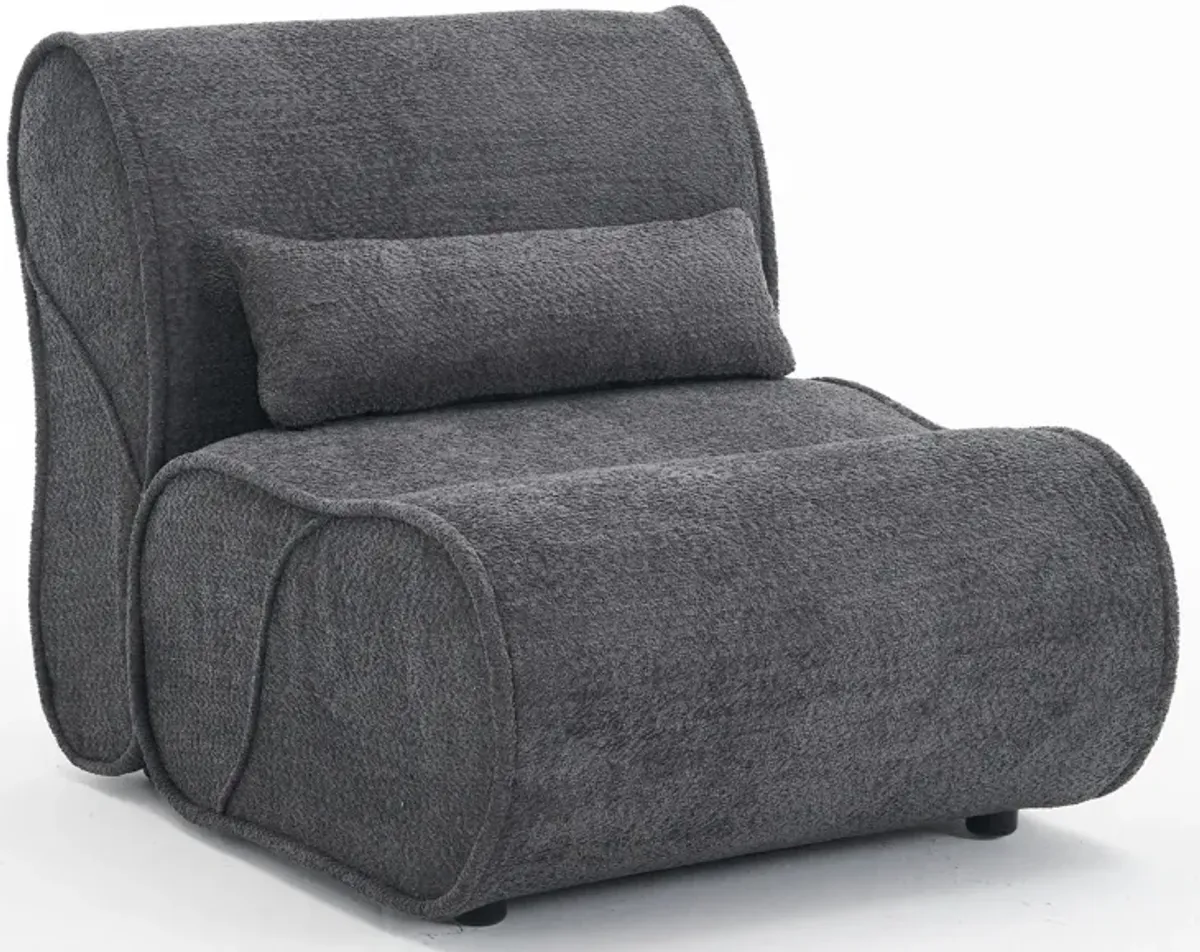 Soft Pellet Velvet Recliner, Comfortable Lounge Chair With Waist Pack Padding, Modern Design, Ideal For Living Room