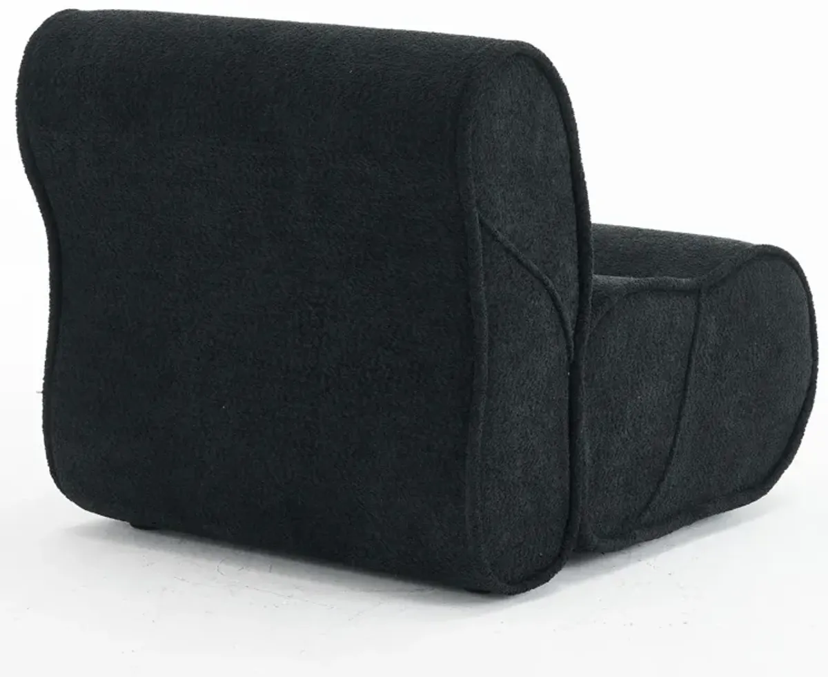 Soft Pellet Velvet Recliner, Comfortable Lounge Chair With Waist Pack Padding, Modern Design, Ideal For Living Room