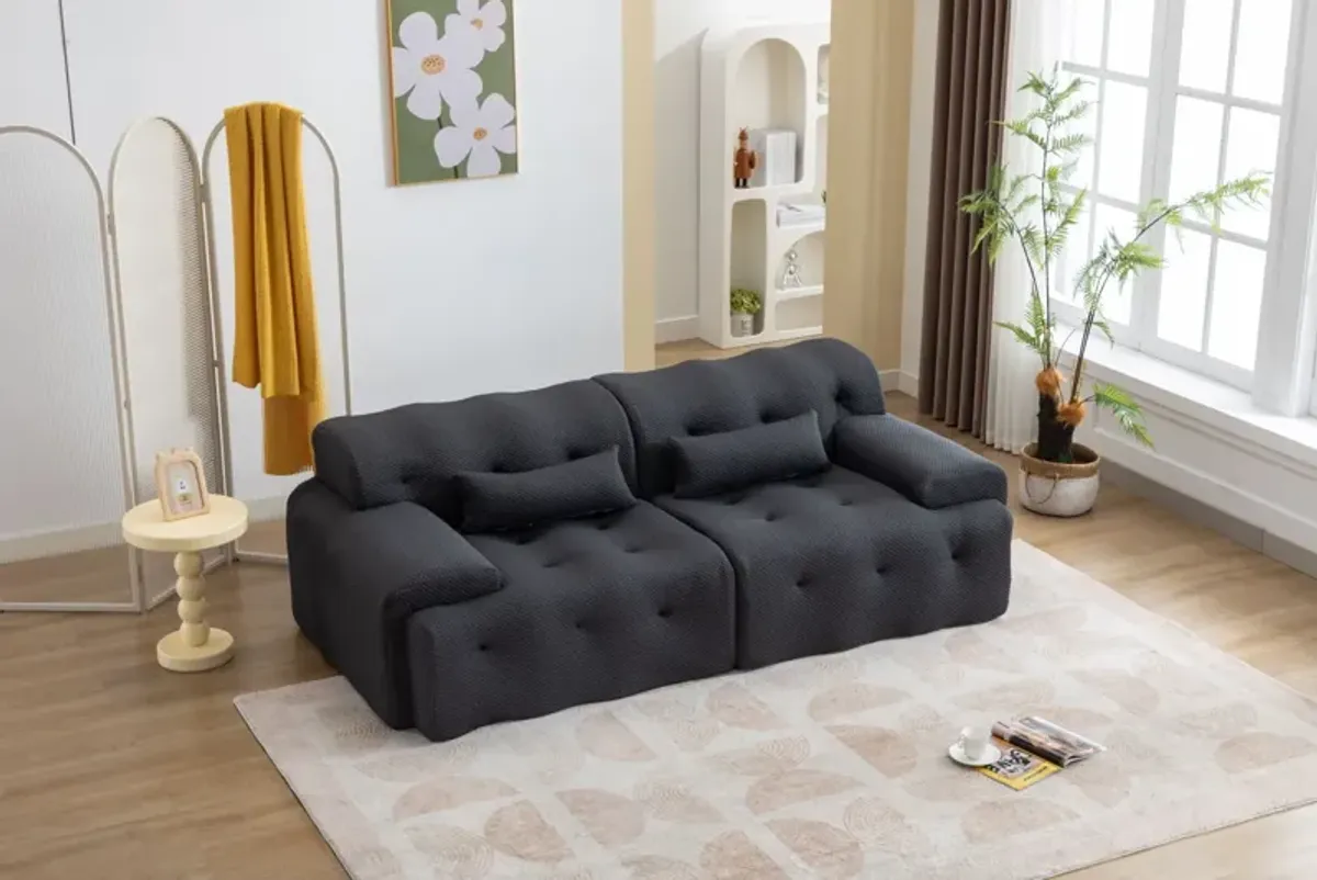 Large Size 2 Seater Sofa, Pure Foam Comfy Sofa Couch, Modern Lounge Sofa For Living Room, Apartment