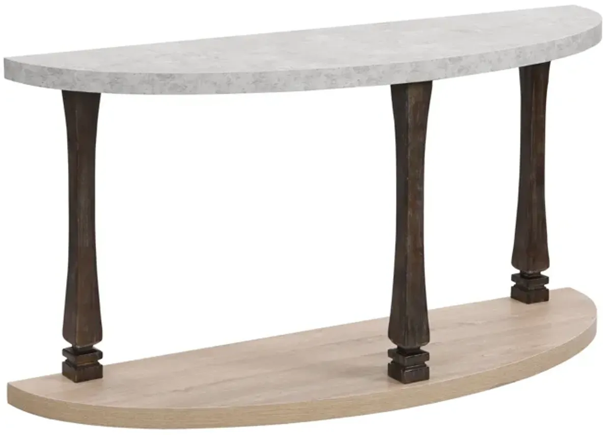 Long Semi Circle Demilune Sofa Table For Small Hallway Entryway Space, Wooden Half Moon Sturdy Console Tables