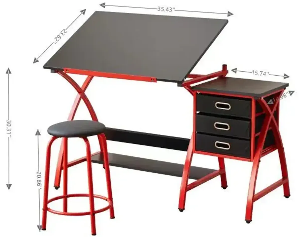 Drafting Table With Stool