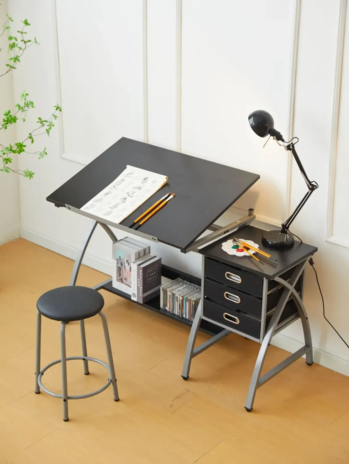 Drafting Table With Stool