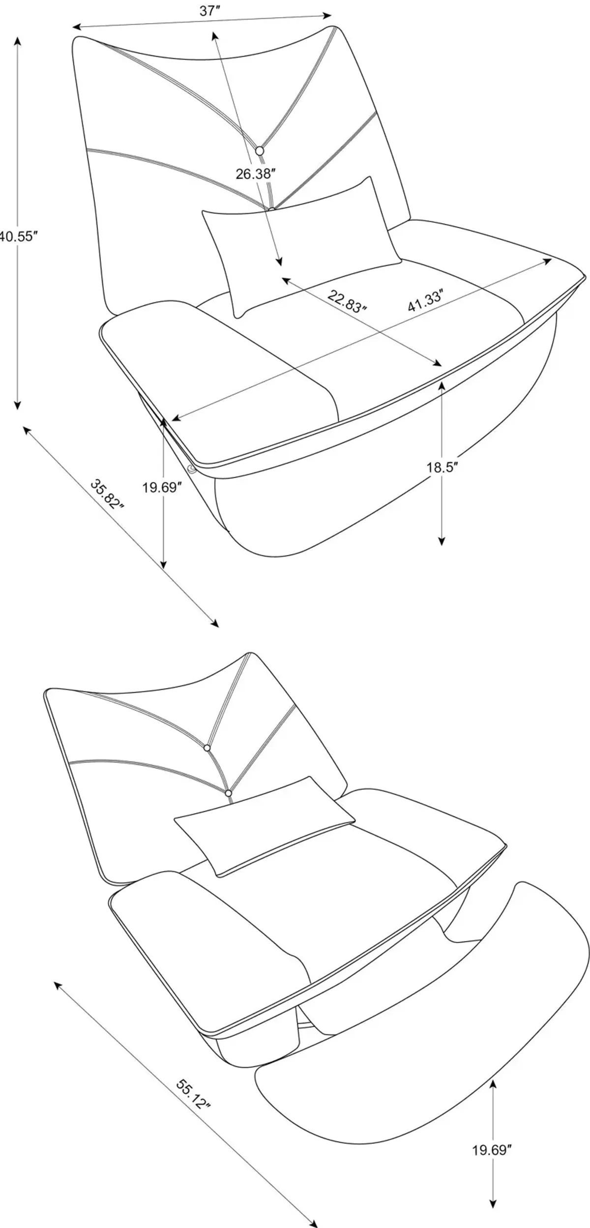 270 Swivel Glider Recliner Chair, Power Recliner Rocking Chair, USB Port Charge For Nursery Chair With Atmosphere Lamp For Living Room Bedroom Apartment