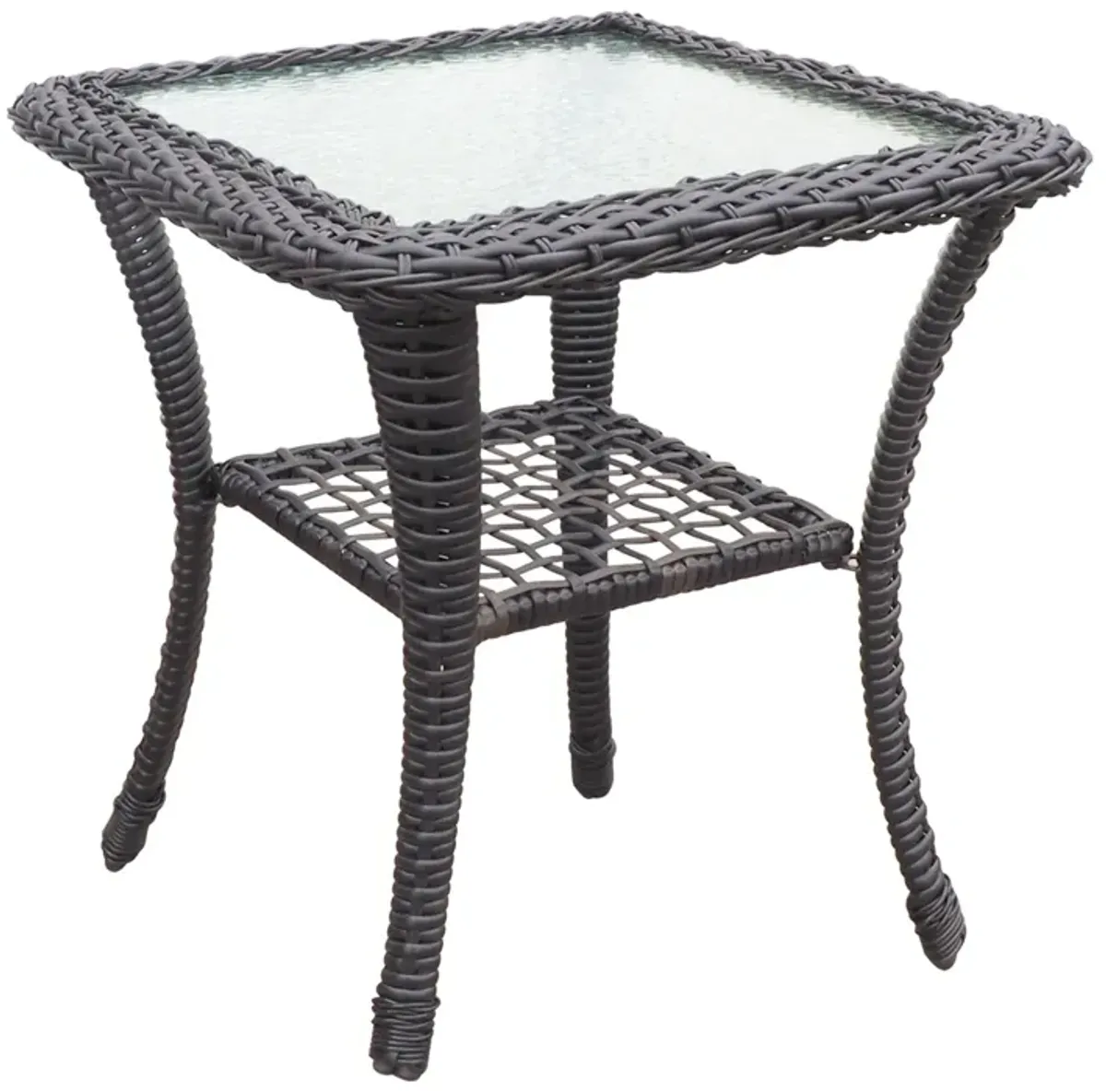 3 Pieces Conversation Set, Outdoor Wicker Rocker Swivel Patio Bistro Set, Rocking Chair With Glass Top Side Table