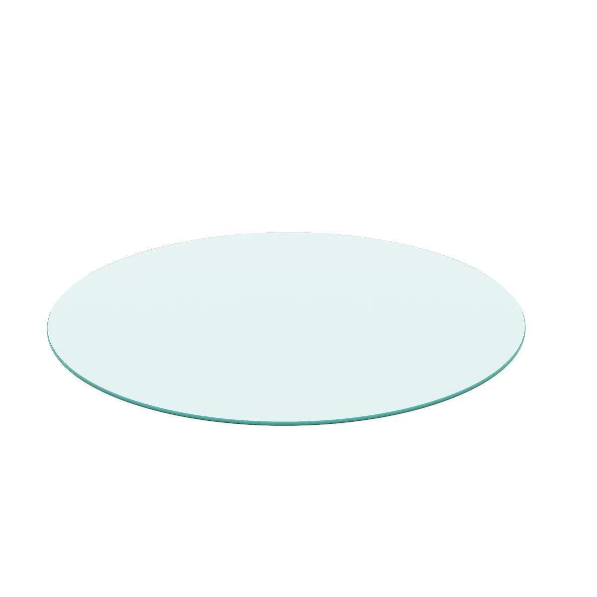 36" Round Tempered Glass Table Top Clear Glass 1 / 4’’" Thick Round Polished Edge - Transparent