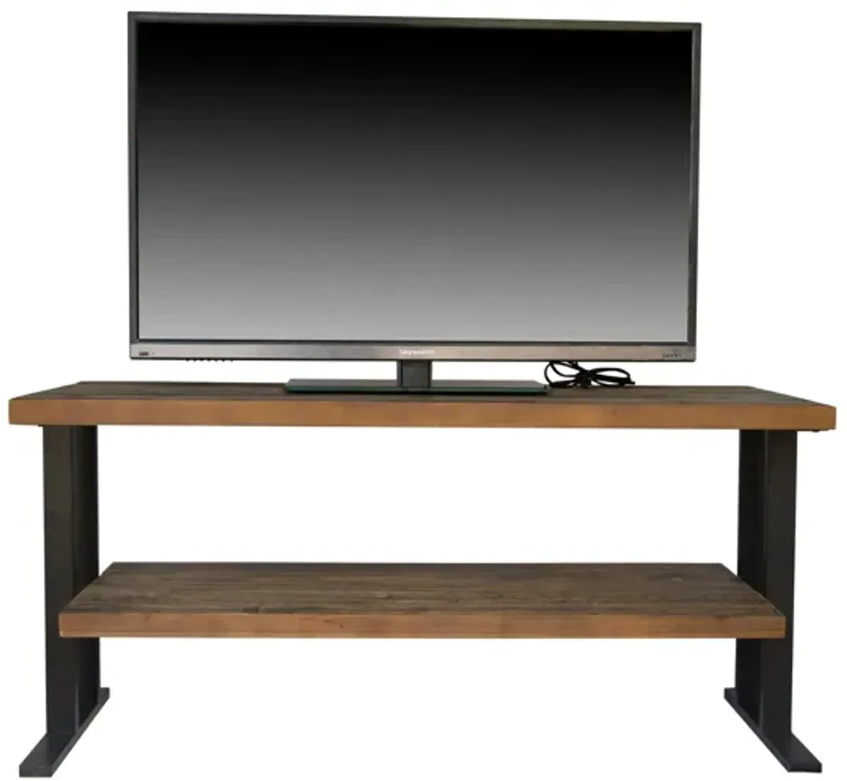 Media Console Table With One Shelf To Your Home Decor - Natural / Black