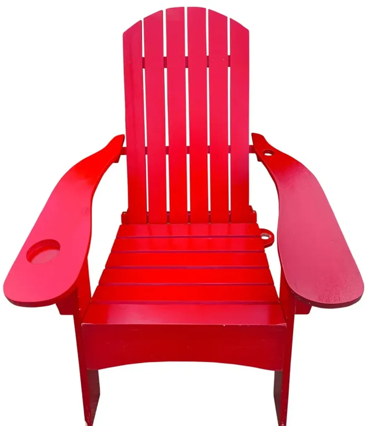 Outdoor Or Indoor Adirondack Chair With An Hole To Hold Umbrella On The Arm