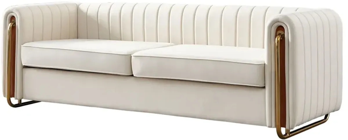 Contemporary Velvet Sofa Couch For Living Room