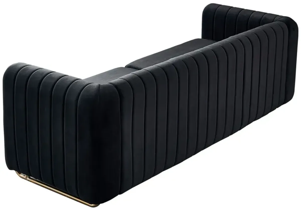 Contemporary Velvet Sofa Couch For Living Room