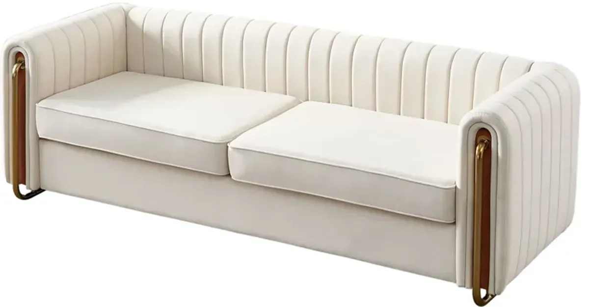 Contemporary Velvet Sofa Couch For Living Room