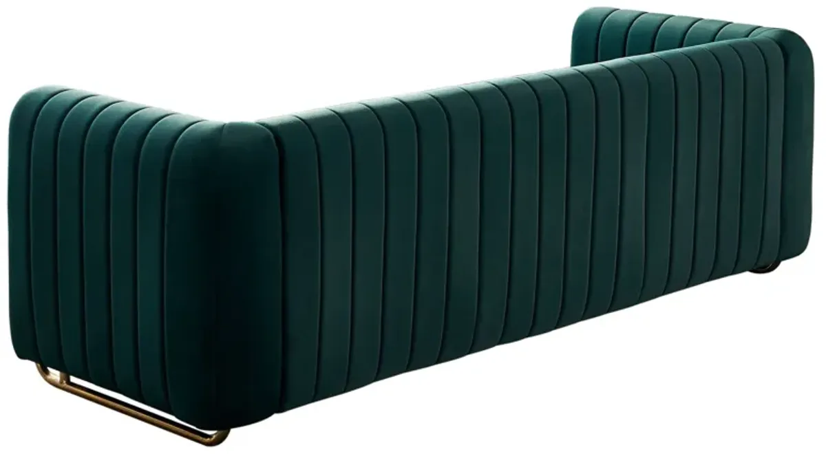 Contemporary Velvet Sofa Couch For Living Room