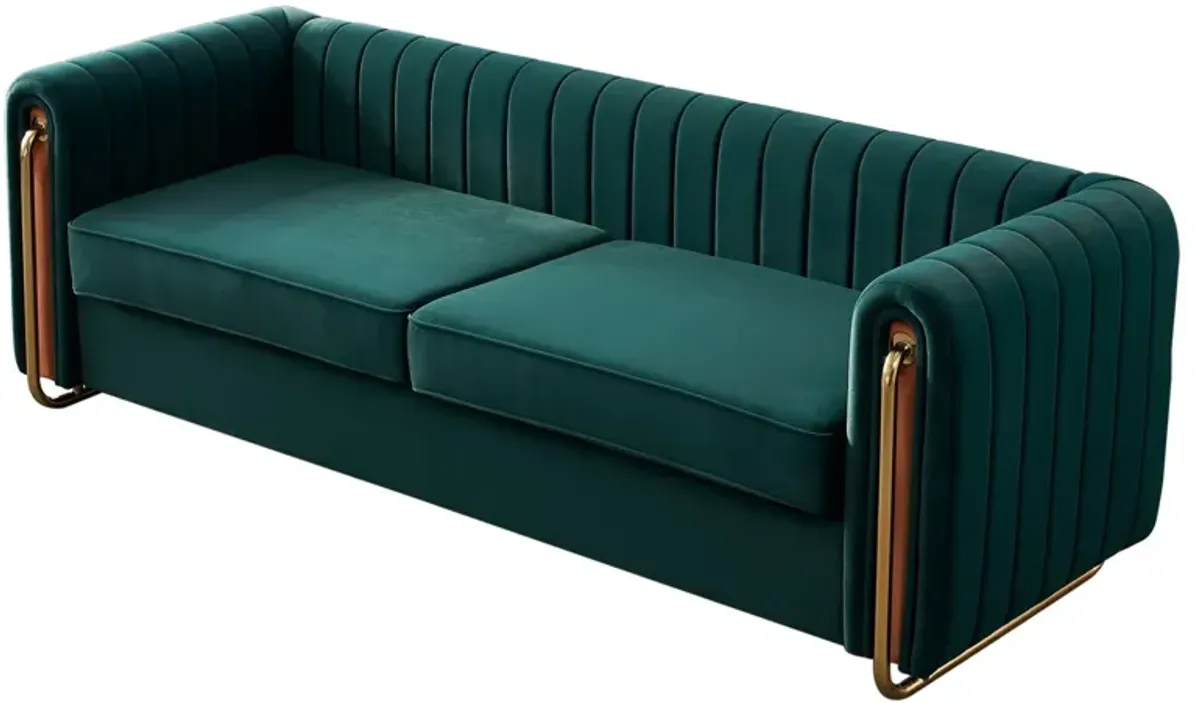 Contemporary Velvet Sofa Couch For Living Room