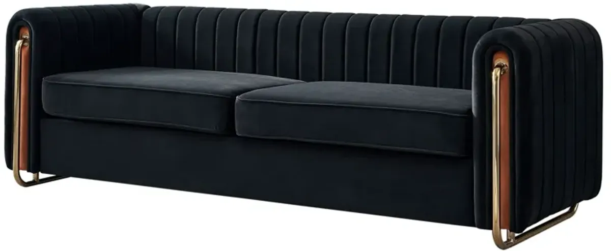 Contemporary Velvet Sofa Couch For Living Room