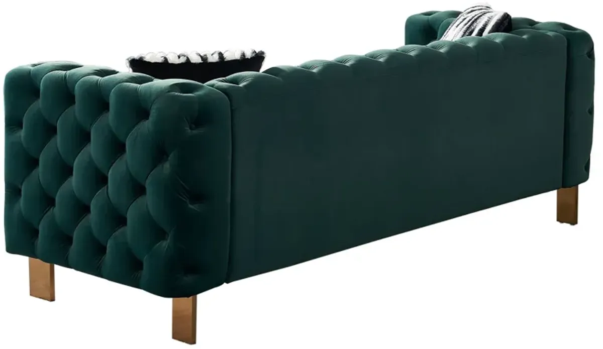 Chesterfield - Modern Tufted Velvet Living Room Sofa, 84.25''W Couch