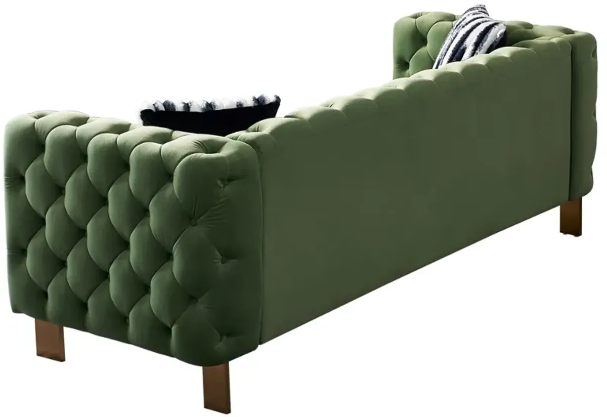 Chesterfield - Modern Tufted Velvet Living Room Sofa, 84.25''W Couch