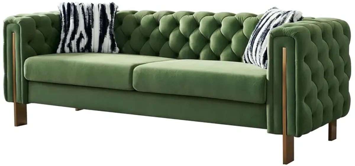 Chesterfield - Modern Tufted Velvet Living Room Sofa, 84.25''W Couch