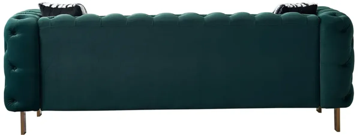 Chesterfield - Modern Tufted Velvet Living Room Sofa, 84.25''W Couch