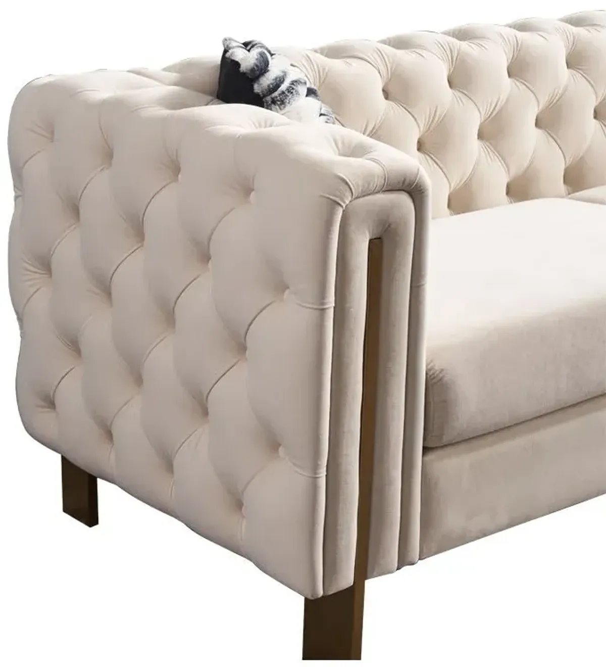 Chesterfield - Modern Tufted Velvet Living Room Sofa, 84.25''W Couch