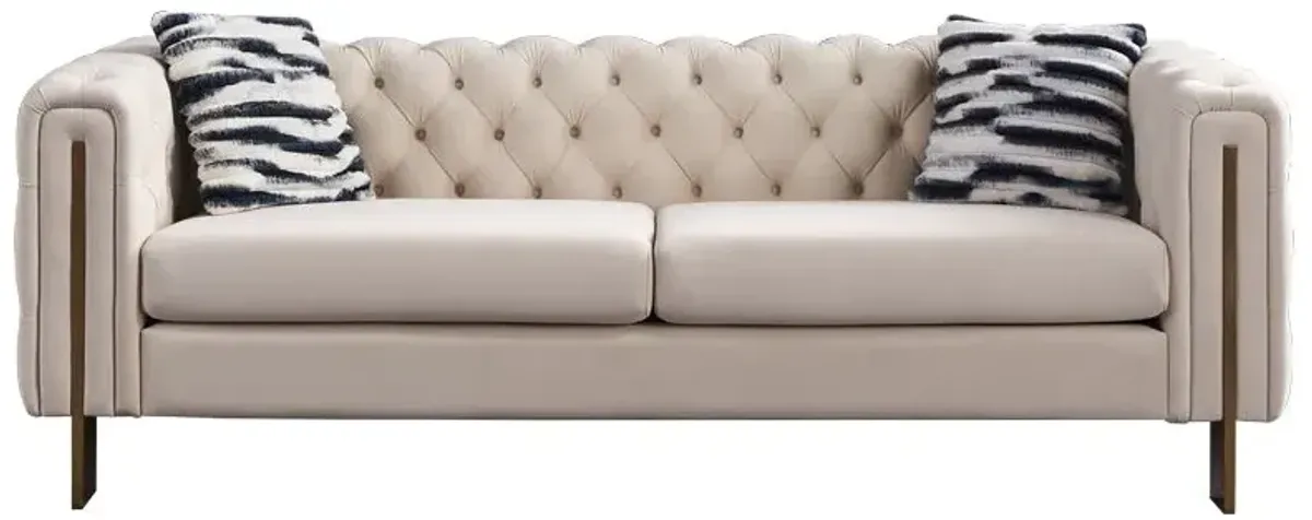 Chesterfield - Modern Tufted Velvet Living Room Sofa, 84.25''W Couch