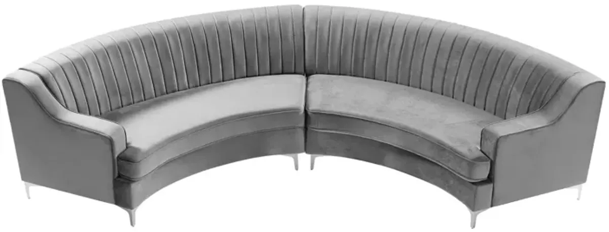 Velvet Curved Sofa