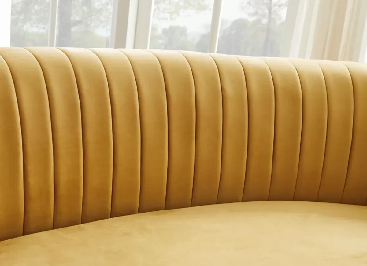 Velvet Curved Sofa