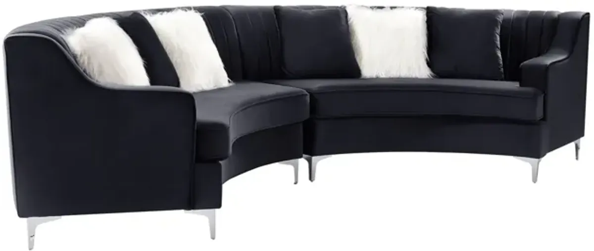 Velvet Curved Sofa