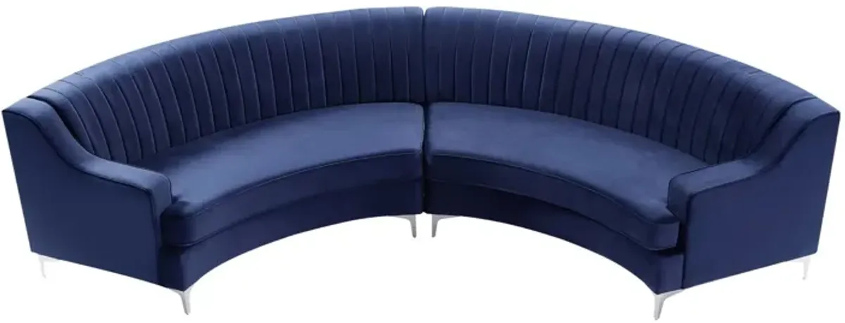 Velvet Curved Sofa