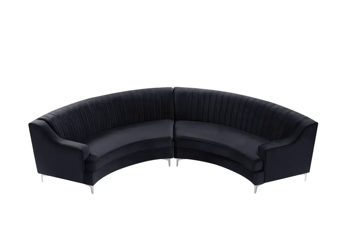 Velvet Curved Sofa