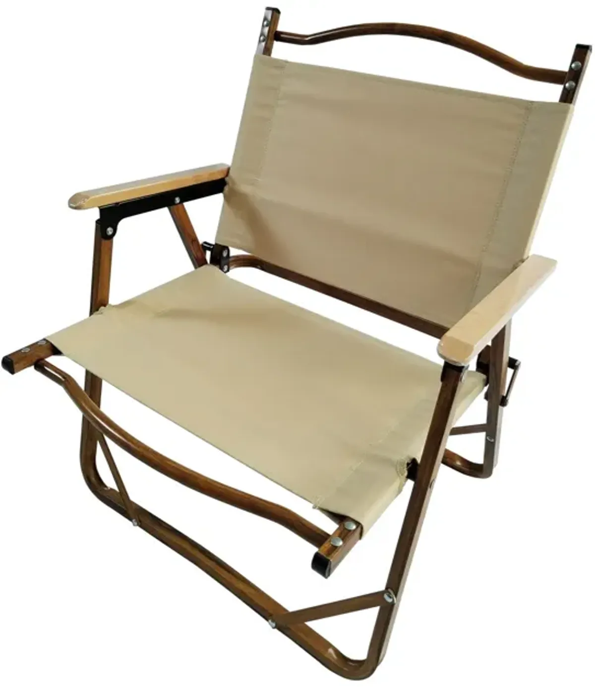 Comfy Foldable And Portable Chair With Armrests, Indoor And Outdoor (Set of 4) - Brown