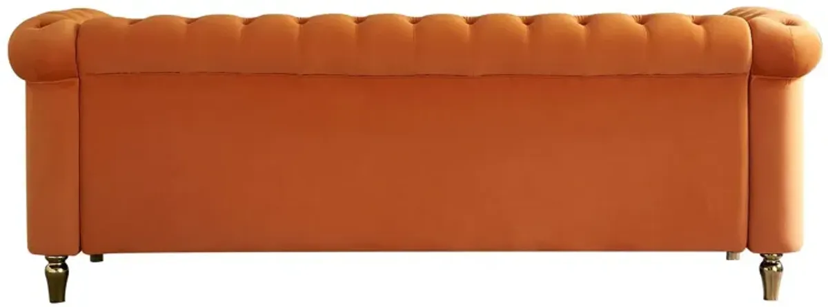 Chesterfield - Velvet Sofa 84.65" For Living Room