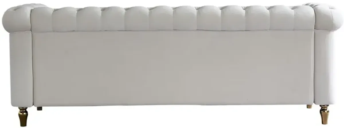 Chesterfield - Velvet Sofa 84.65" For Living Room