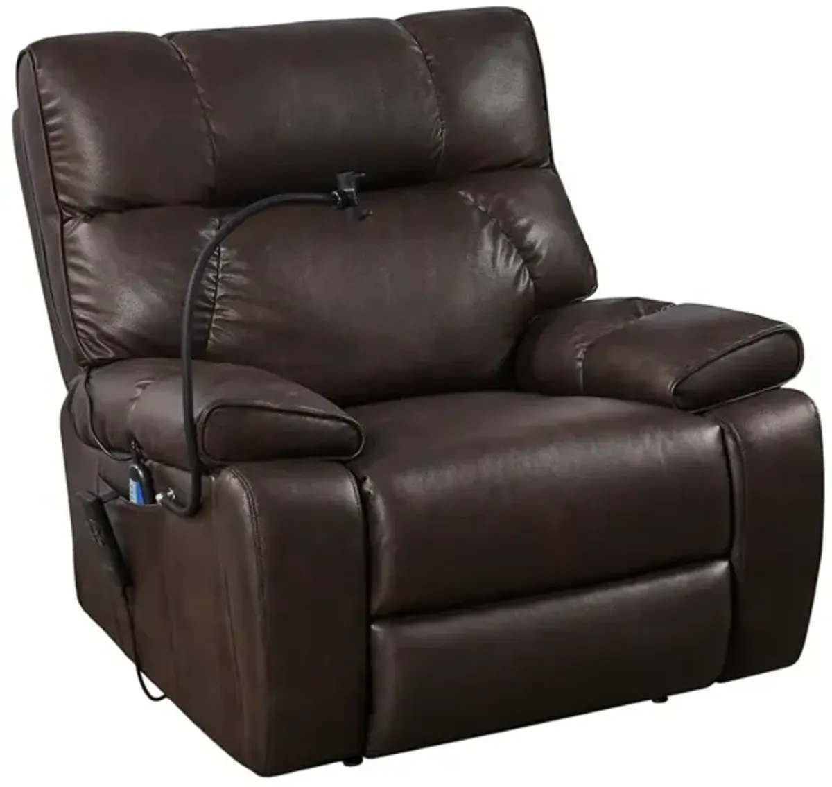 Recliner Chair With Phone Holder, Electric Power Lift Recliner Chair With 2 Motors Massage And Heat For Elderly, 3 Positions, 2 Side Pockets, Cup Holders