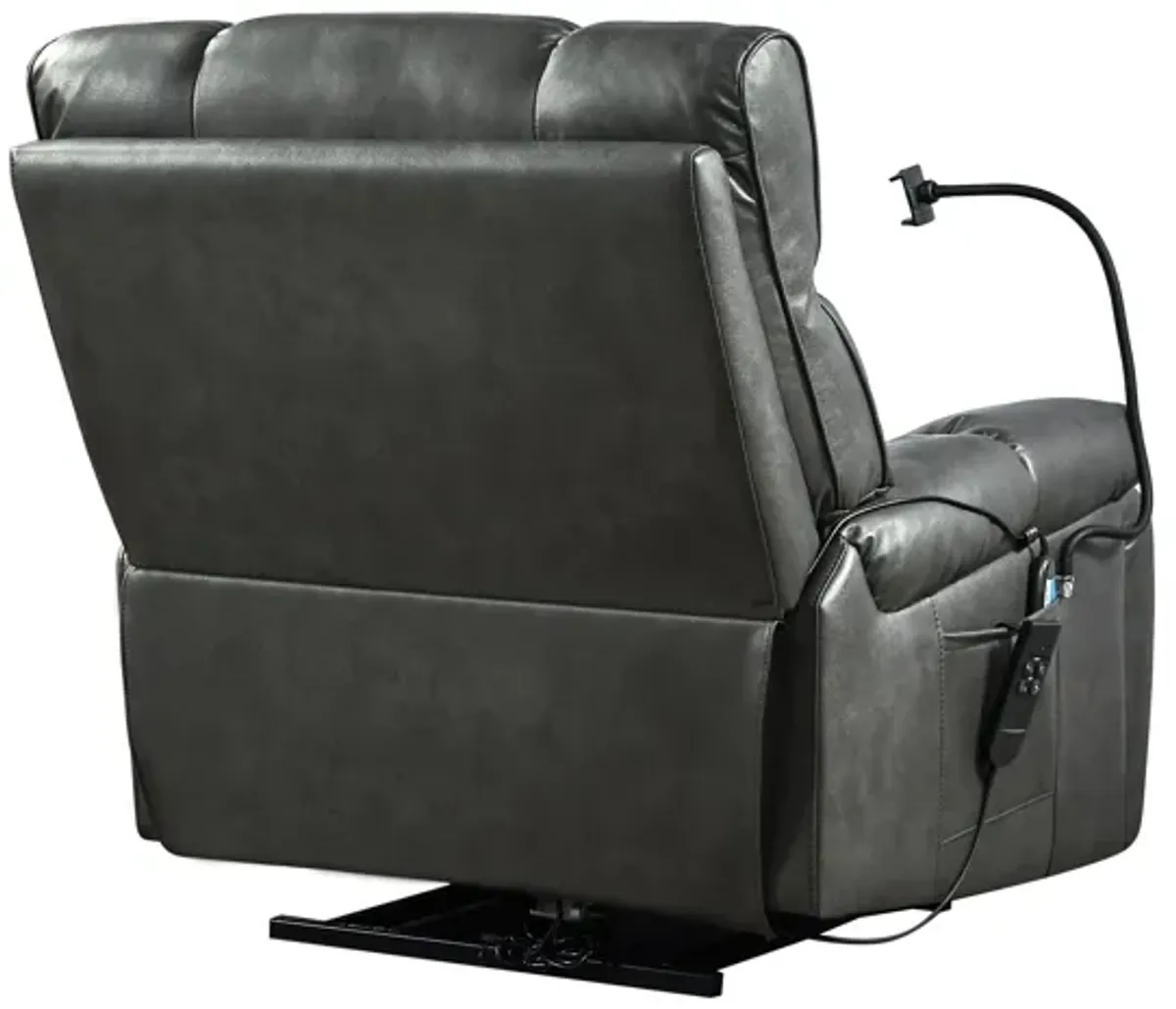 Recliner Chair With Phone Holder, Electric Power Lift Recliner Chair With 2 Motors Massage And Heat For Elderly, 3 Positions, 2 Side Pockets, Cup Holders