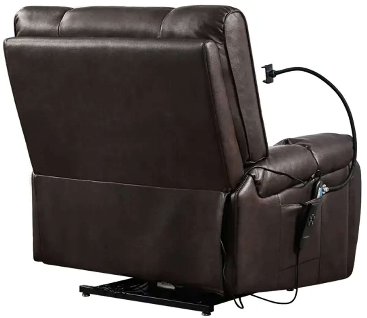 Recliner Chair With Phone Holder, Electric Power Lift Recliner Chair With 2 Motors Massage And Heat For Elderly, 3 Positions, 2 Side Pockets, Cup Holders