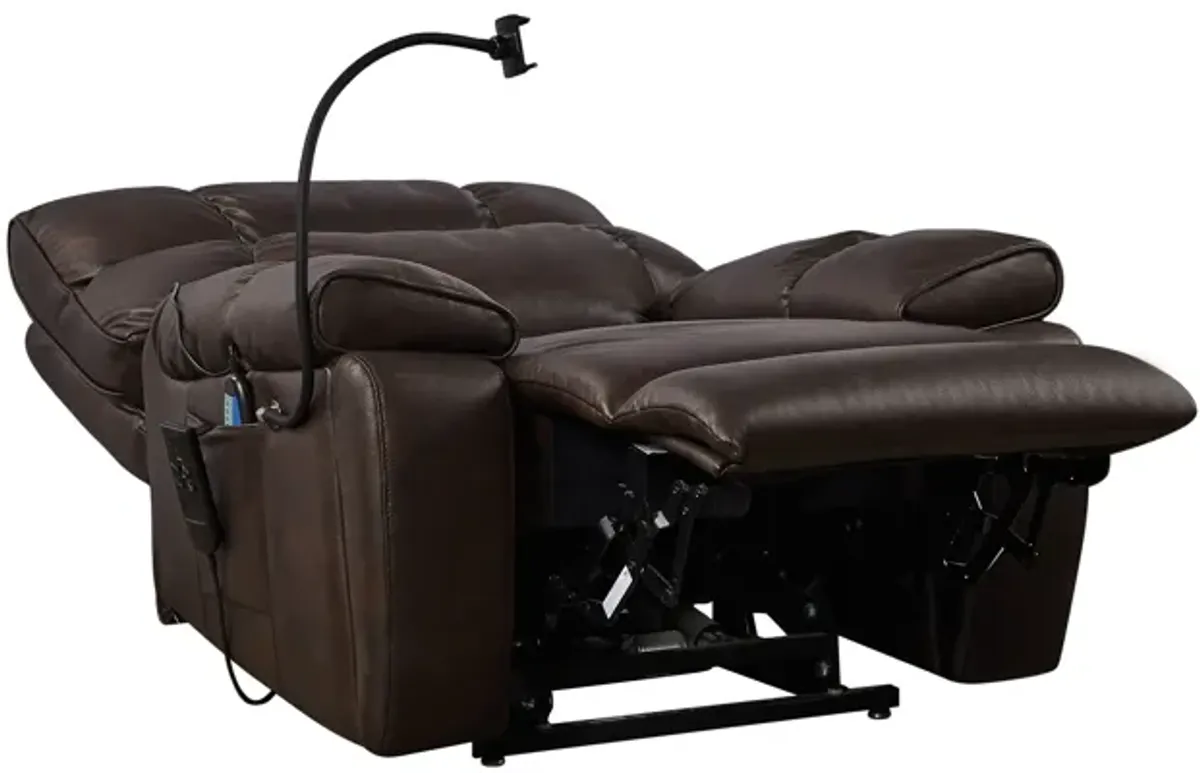 Recliner Chair With Phone Holder, Electric Power Lift Recliner Chair With 2 Motors Massage And Heat For Elderly, 3 Positions, 2 Side Pockets, Cup Holders