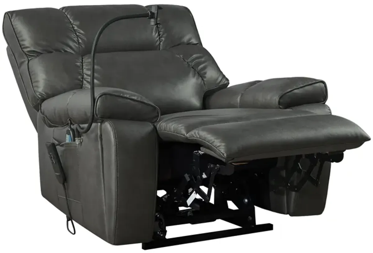 Recliner Chair With Phone Holder, Electric Power Lift Recliner Chair With 2 Motors Massage And Heat For Elderly, 3 Positions, 2 Side Pockets, Cup Holders