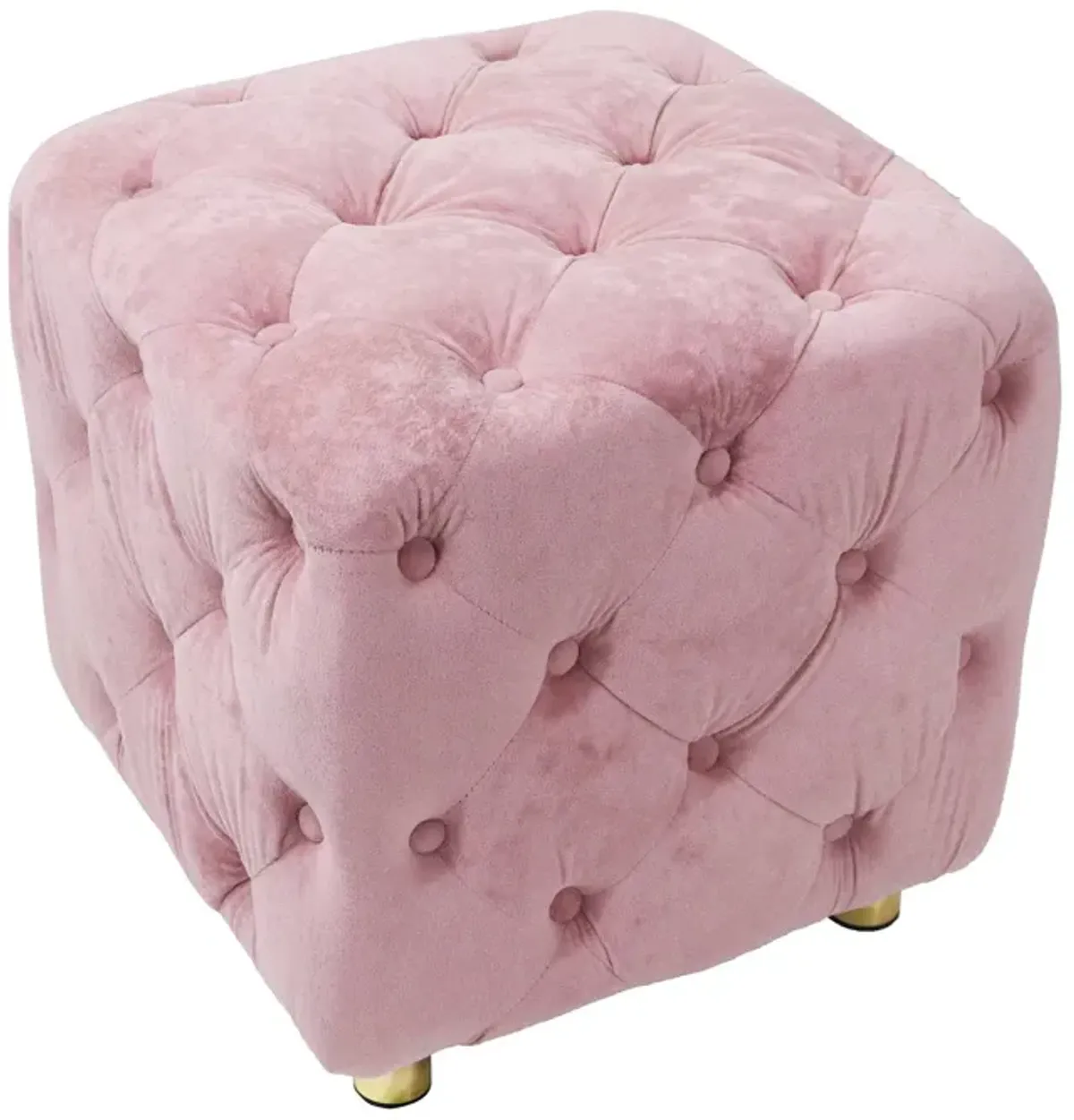 Modern Velvet Upholstered Ottoman, Exquisite Small End Table, Soft Foot Stool, Dressing Makeup Chair, Comfortable Seat For Living Room, Bedroom, Entrance