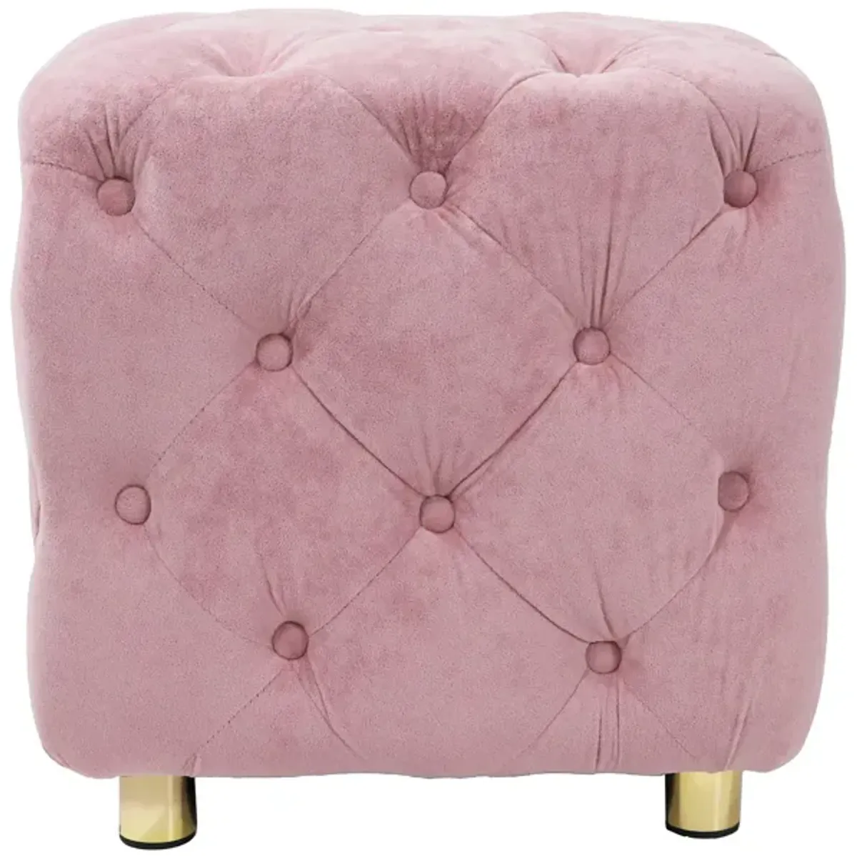 Modern Velvet Upholstered Ottoman, Exquisite Small End Table, Soft Foot Stool, Dressing Makeup Chair, Comfortable Seat For Living Room, Bedroom, Entrance