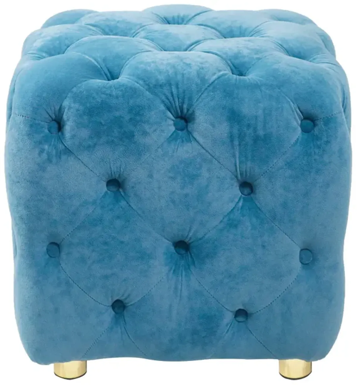 Modern Velvet Upholstered Ottoman, Exquisite Small End Table, Soft Foot Stool, Dressing Makeup Chair, Comfortable Seat For Living Room, Bedroom, Entrance