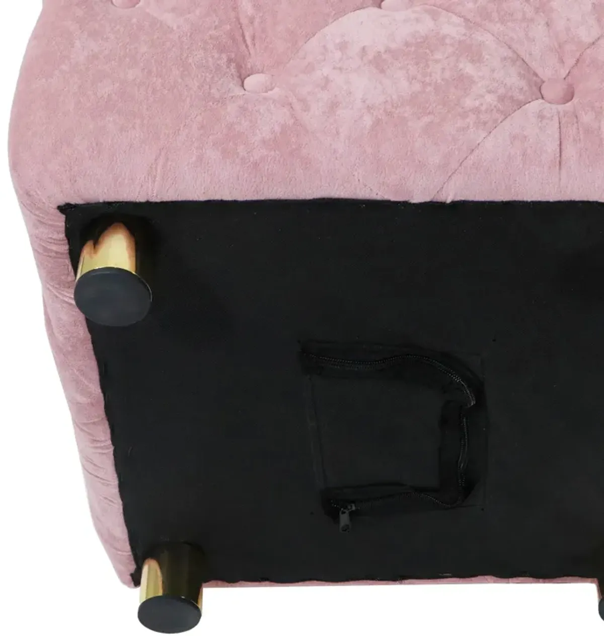 Modern Velvet Upholstered Ottoman, Exquisite Small End Table, Soft Foot Stool, Dressing Makeup Chair, Comfortable Seat For Living Room, Bedroom, Entrance