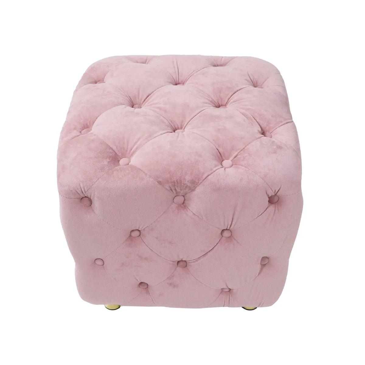 Modern Velvet Upholstered Ottoman, Exquisite Small End Table, Soft Foot Stool, Dressing Makeup Chair, Comfortable Seat For Living Room, Bedroom, Entrance