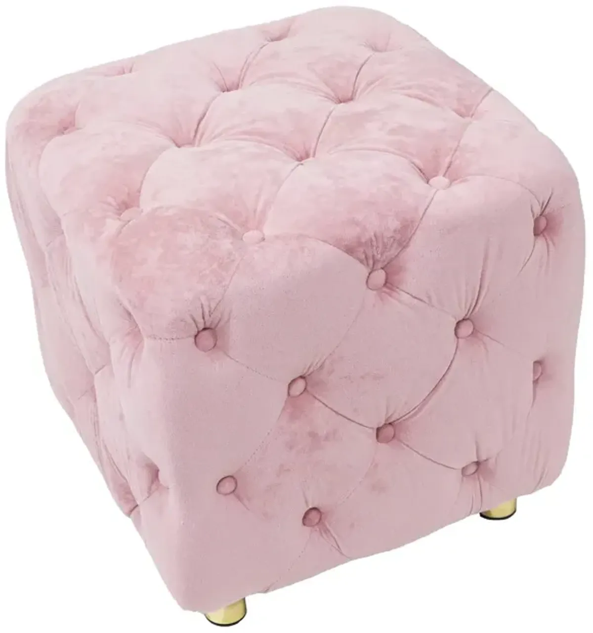 Modern Velvet Upholstered Ottoman, Exquisite Small End Table, Soft Foot Stool, Dressing Makeup Chair, Comfortable Seat For Living Room, Bedroom, Entrance