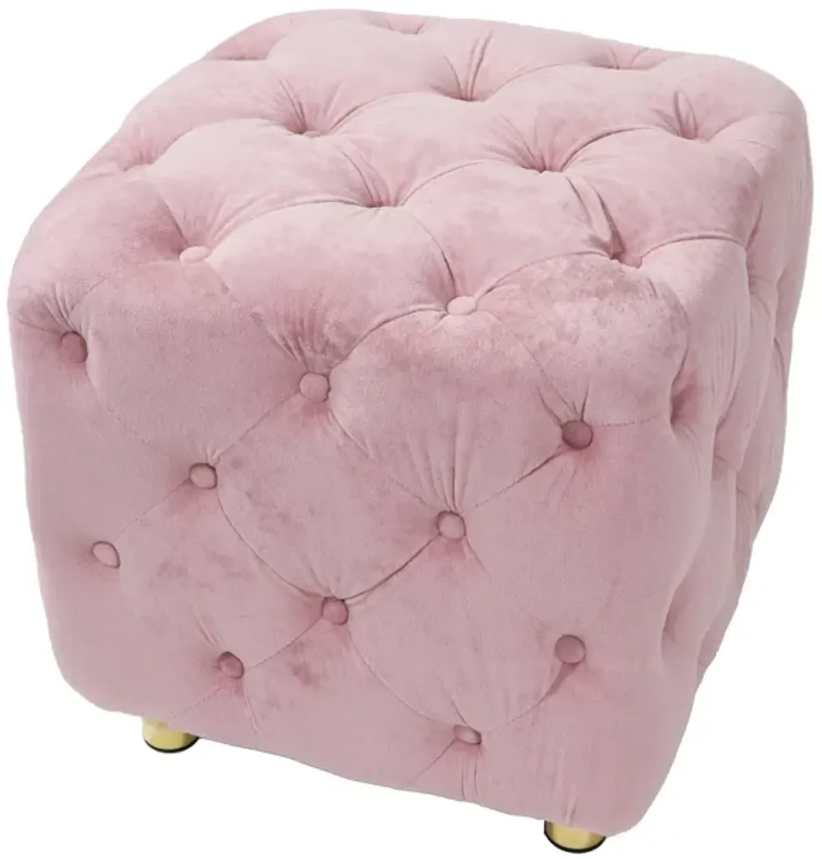 Modern Velvet Upholstered Ottoman, Exquisite Small End Table, Soft Foot Stool, Dressing Makeup Chair, Comfortable Seat For Living Room, Bedroom, Entrance