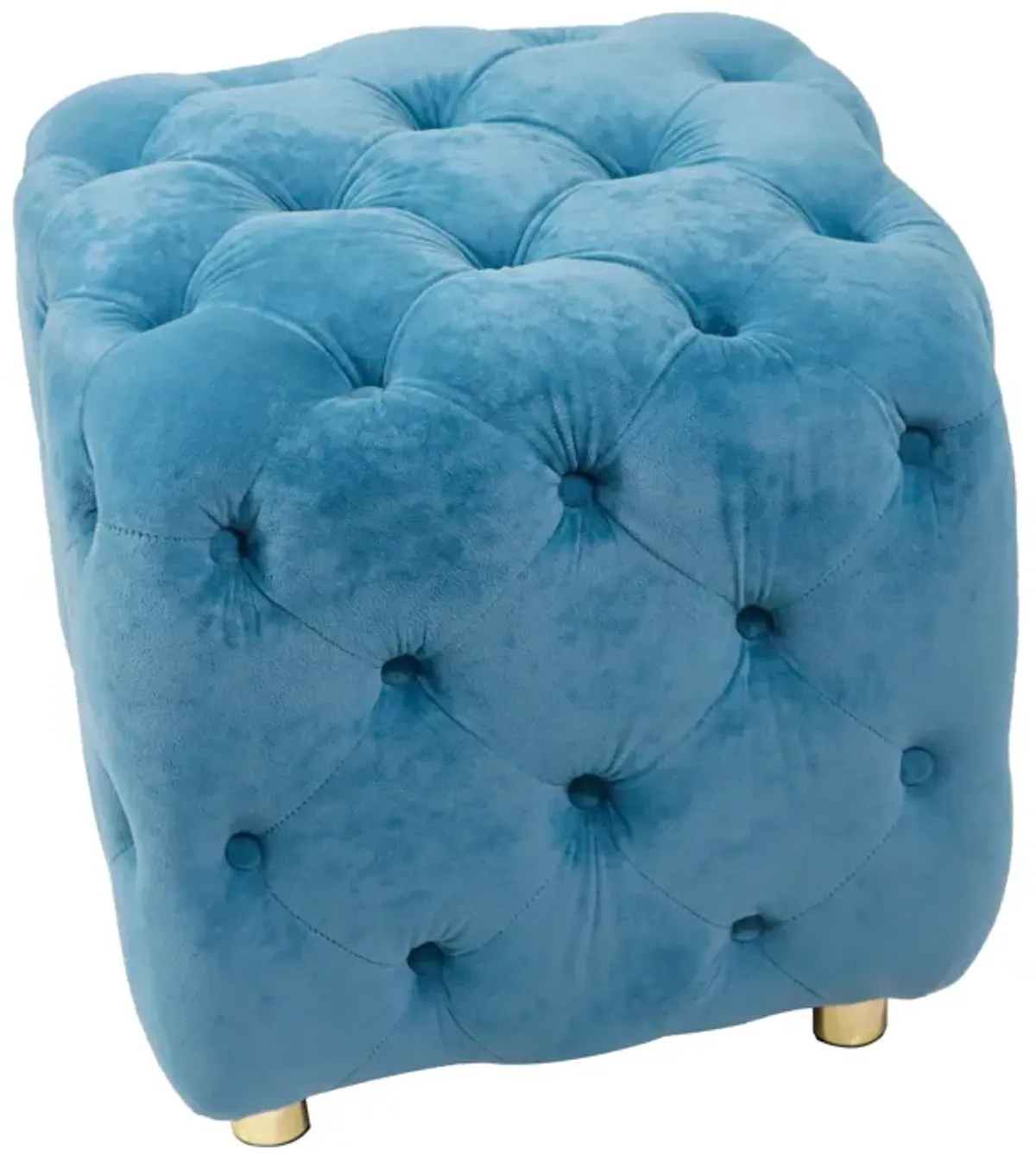 Modern Velvet Upholstered Ottoman, Exquisite Small End Table, Soft Foot Stool, Dressing Makeup Chair, Comfortable Seat For Living Room, Bedroom, Entrance