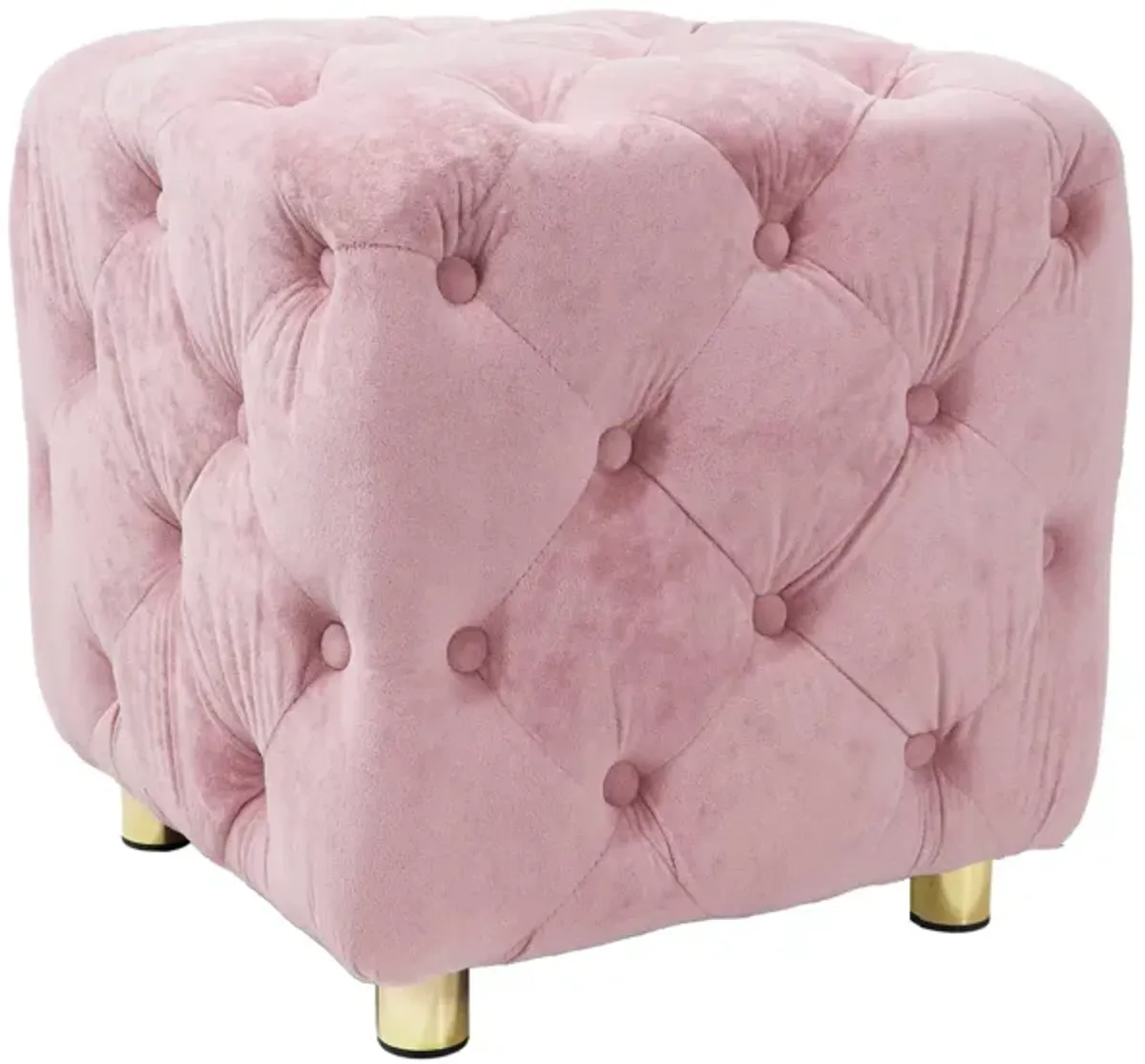 Modern Velvet Upholstered Ottoman, Exquisite Small End Table, Soft Foot Stool, Dressing Makeup Chair, Comfortable Seat For Living Room, Bedroom, Entrance