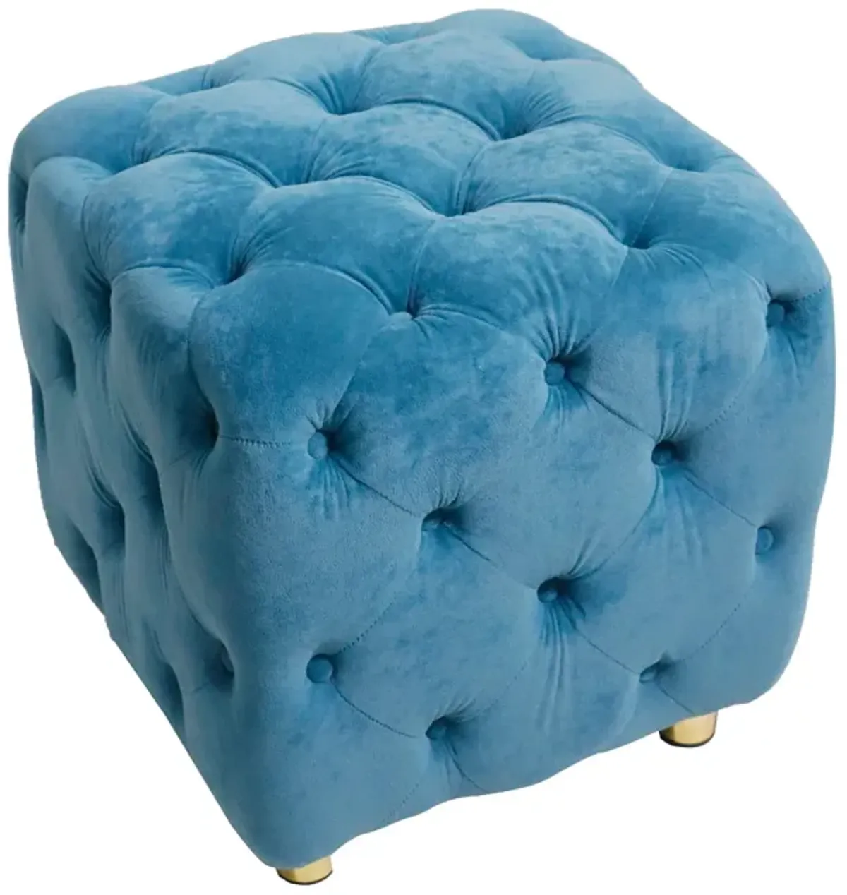 Modern Velvet Upholstered Ottoman, Exquisite Small End Table, Soft Foot Stool, Dressing Makeup Chair, Comfortable Seat For Living Room, Bedroom, Entrance