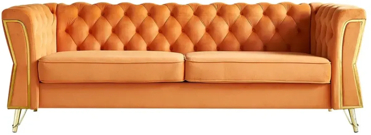 Modern Tufted Velvet Sofa For Living Room