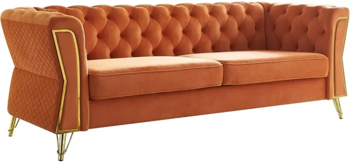 Modern Tufted Velvet Sofa For Living Room