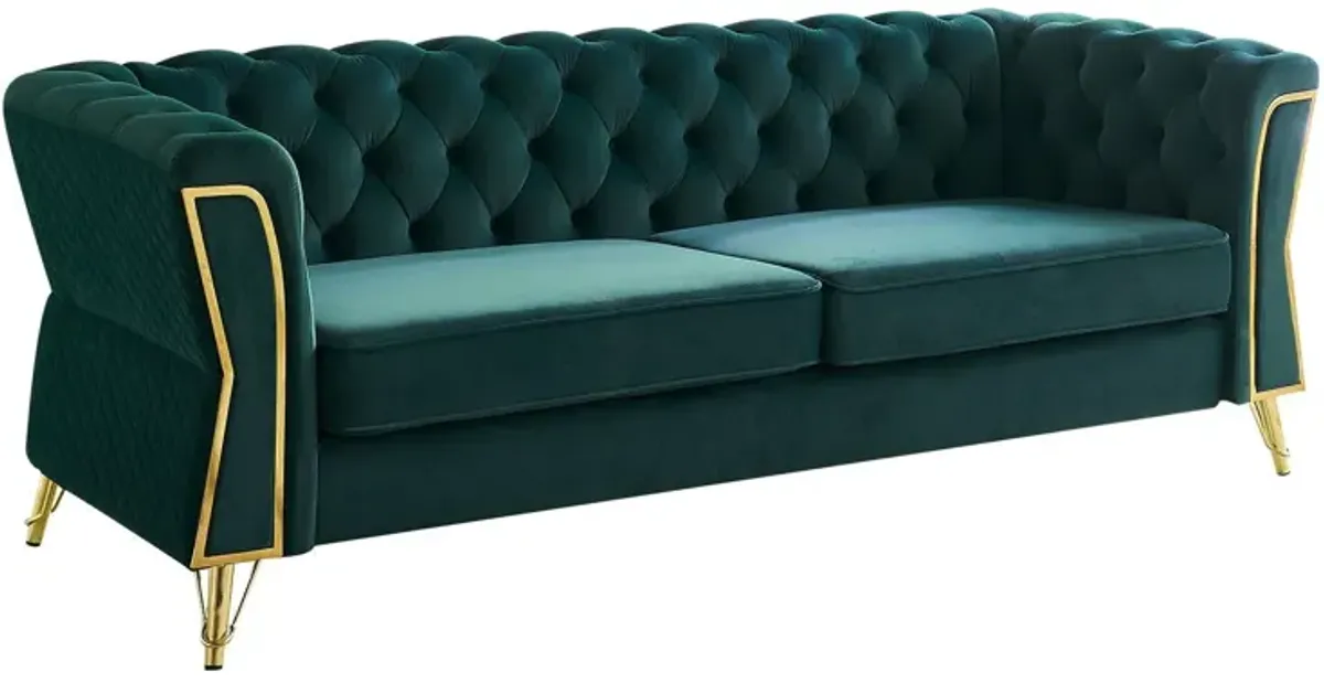 Modern Tufted Velvet Sofa For Living Room